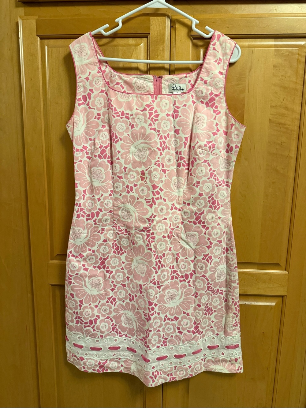 Vintage Lilly Pulitzer Pink & White Floral Shift Dress